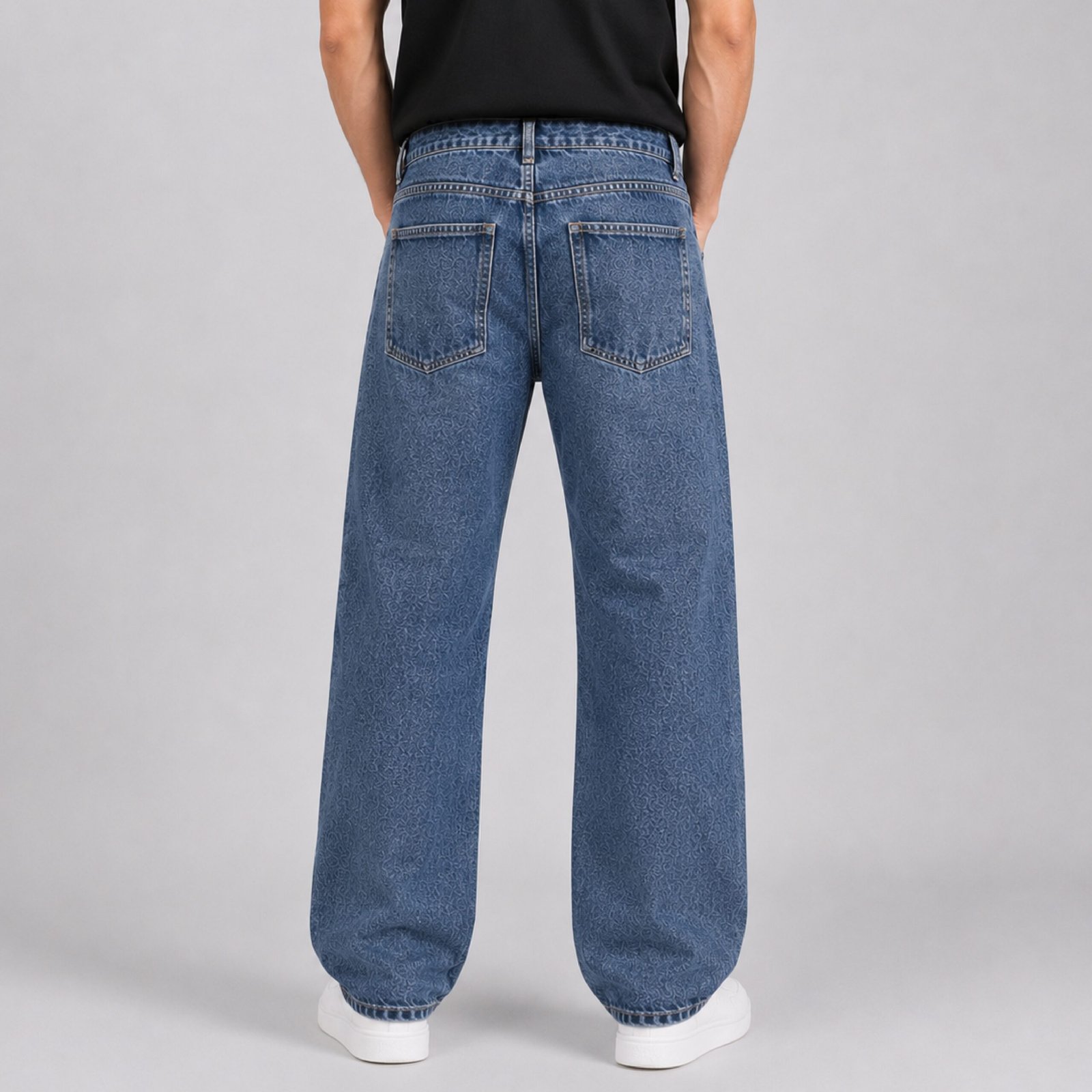 IBEN Urban Panel Wide Blue Jeans - Image 3