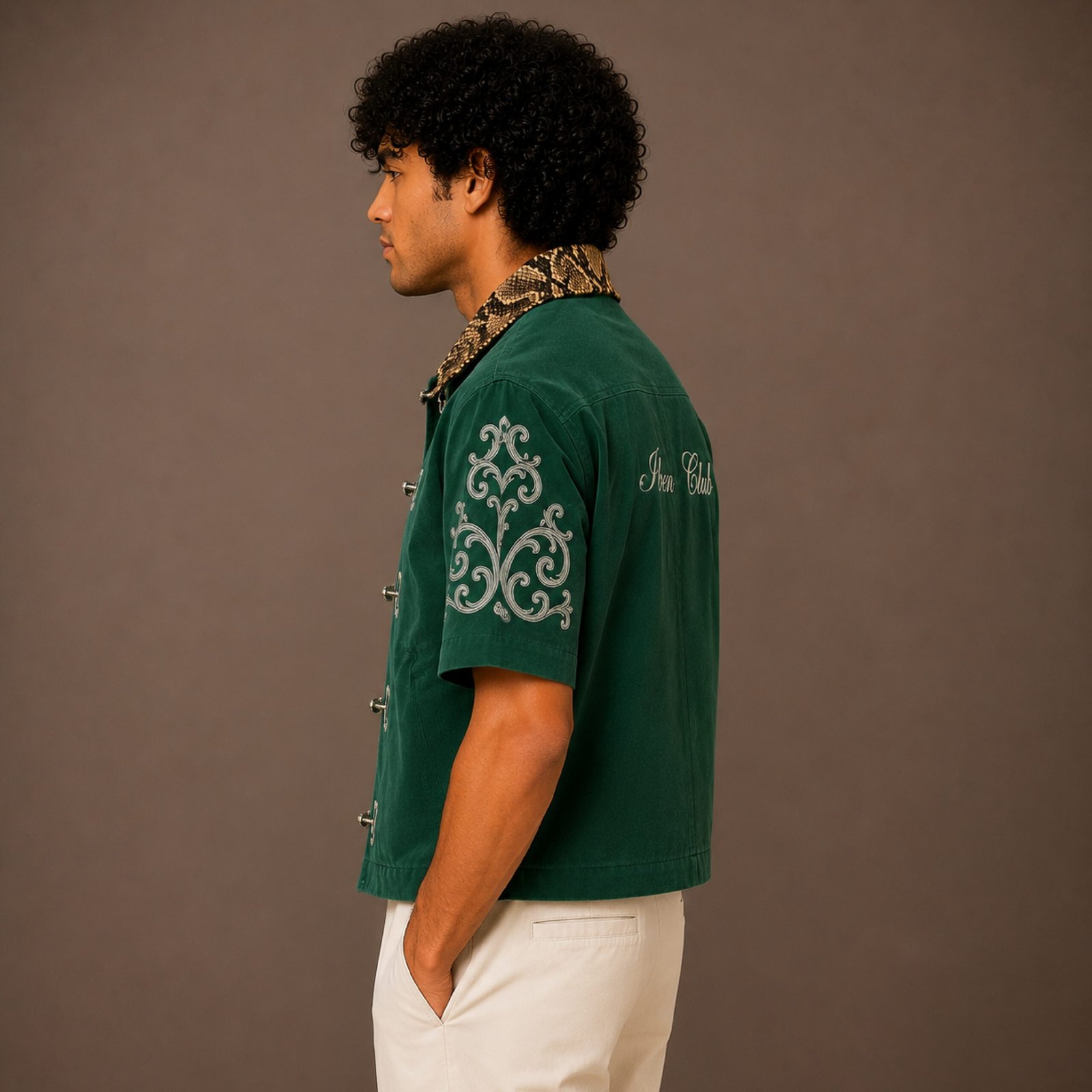 IBCD2-1 IBEN Emerald Baroque Zip Shirt