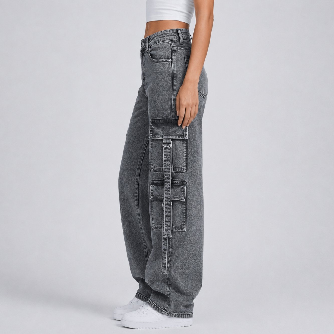 IBGJ15-1 IBEN Grey Cargo Denim