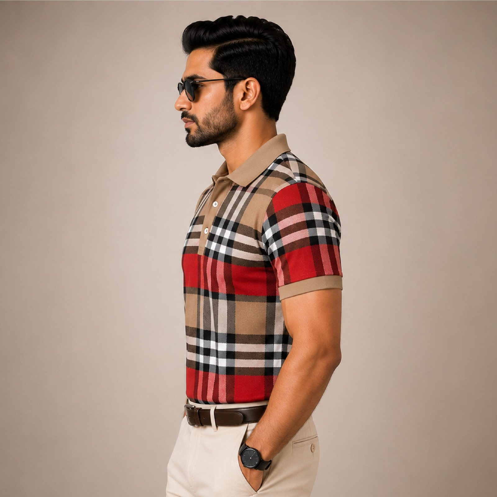 IBPC13-1 IBEN Red Check Polo