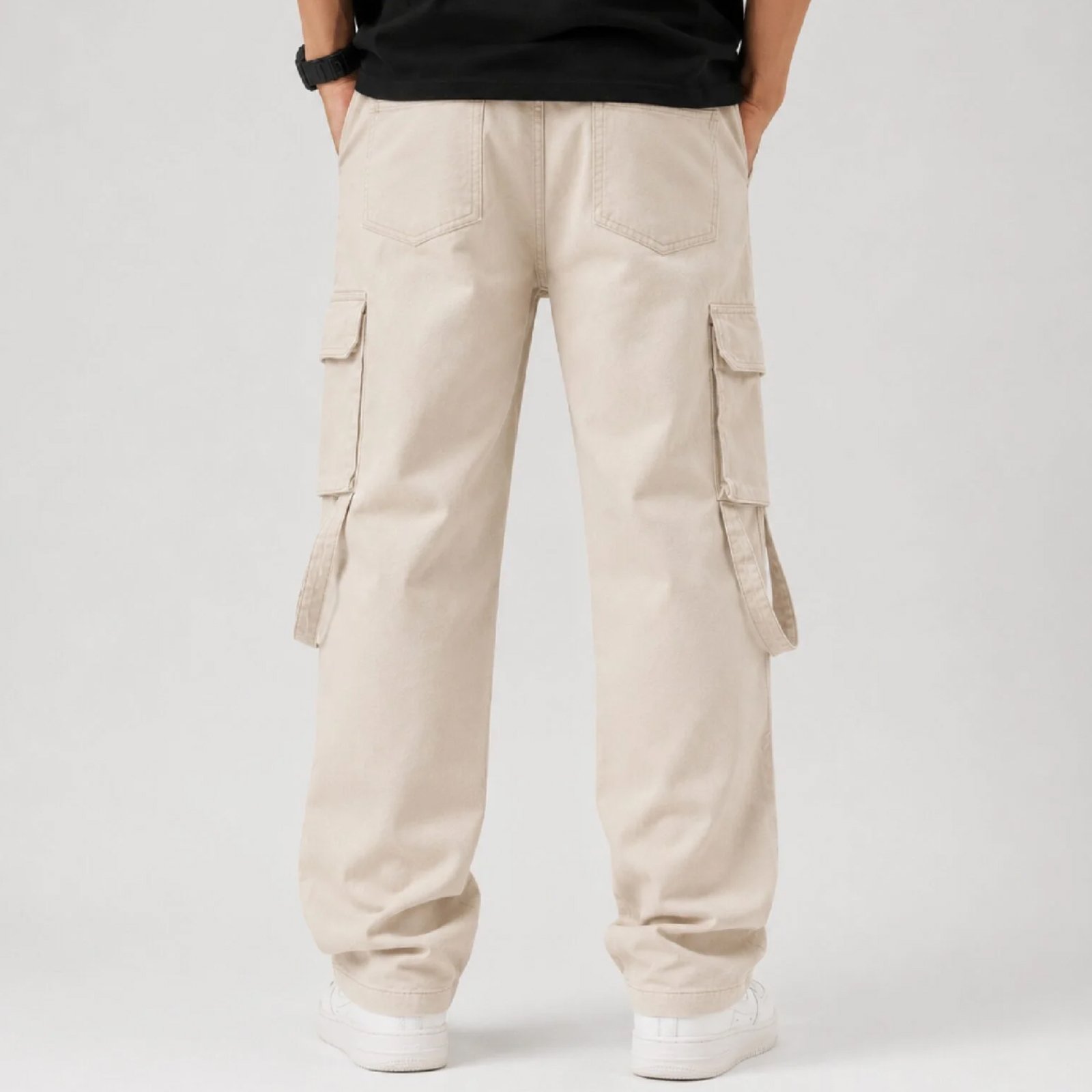 IBEN Off-White Utility Cargo Pants - Image 3