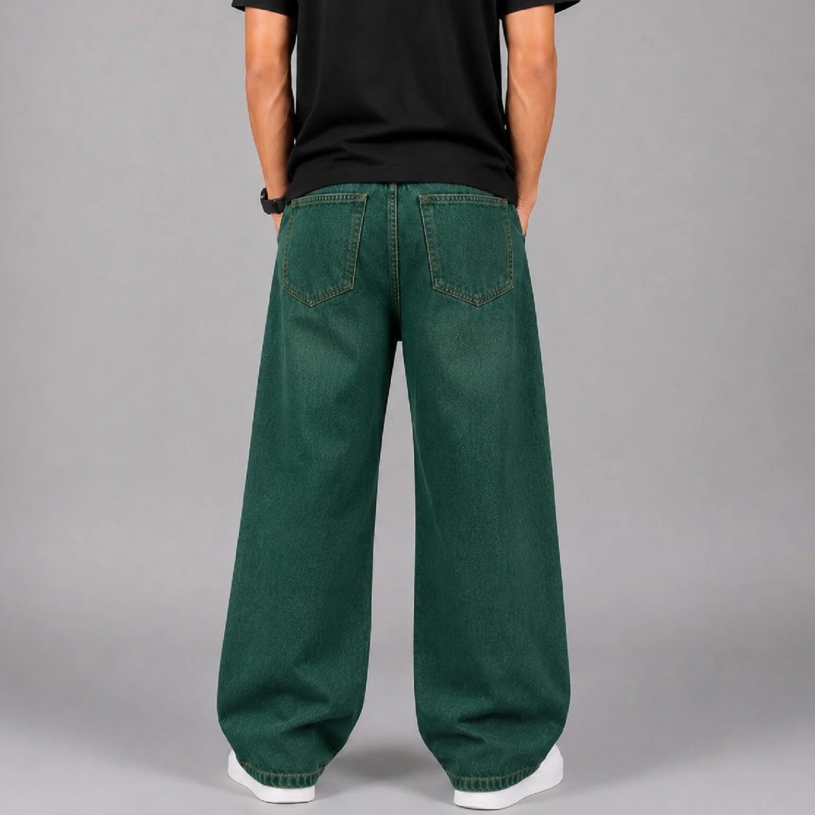 IBEN Jade Embroidered Baggy Jeans - Image 3