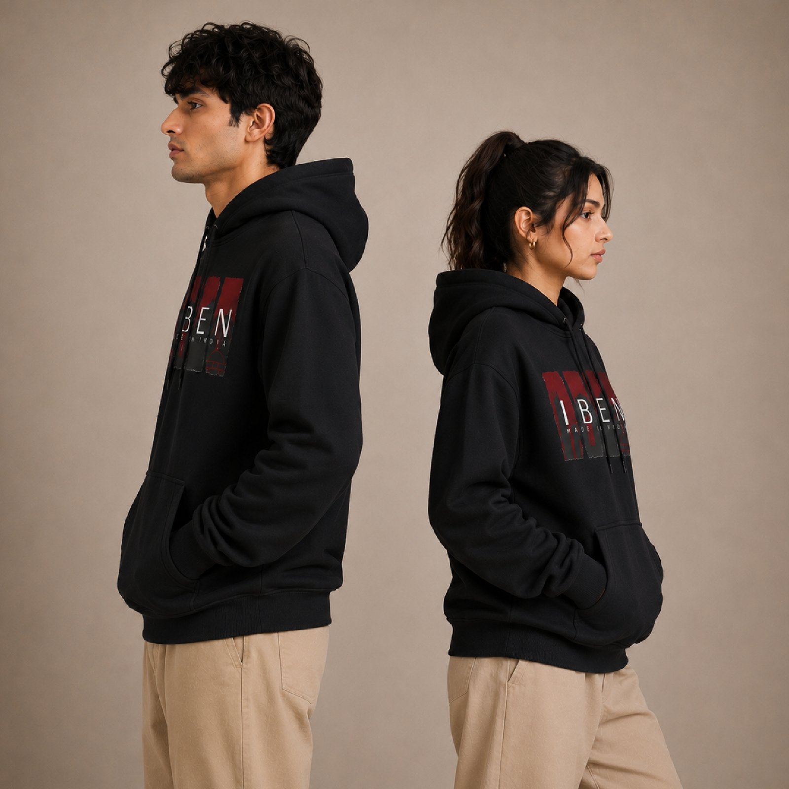 black 4 IBEN Pride of India Hoodie