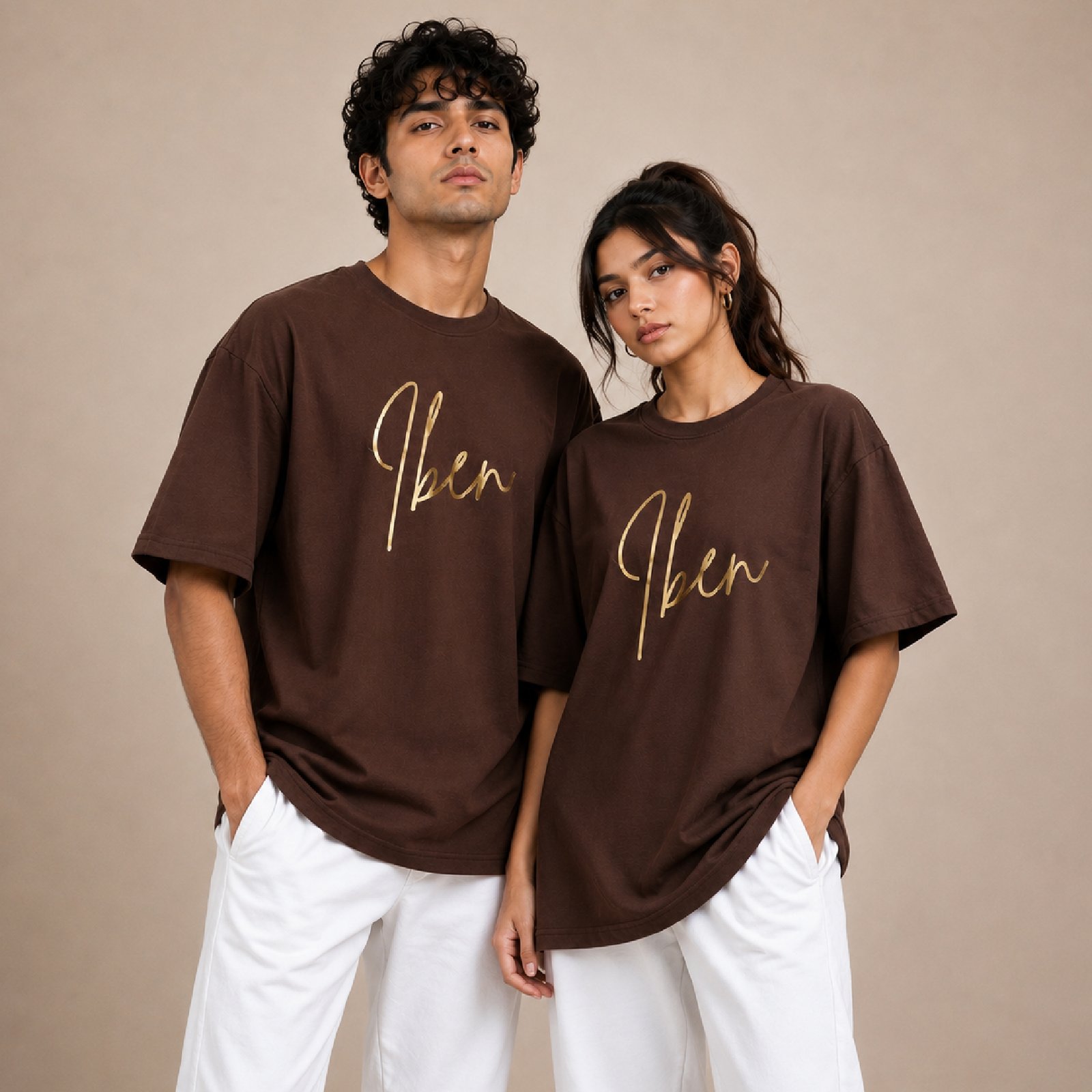 brown 1 IBEN Signature Brown T-Shirt
