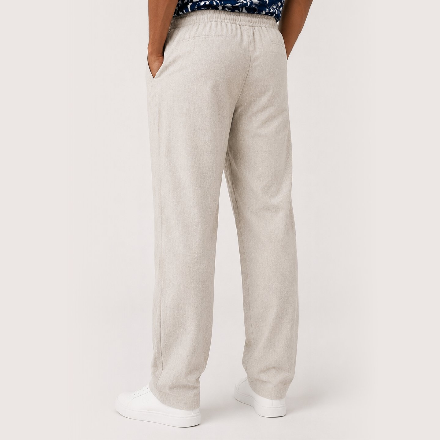 IBEN Beige Linen Trouser - Image 3