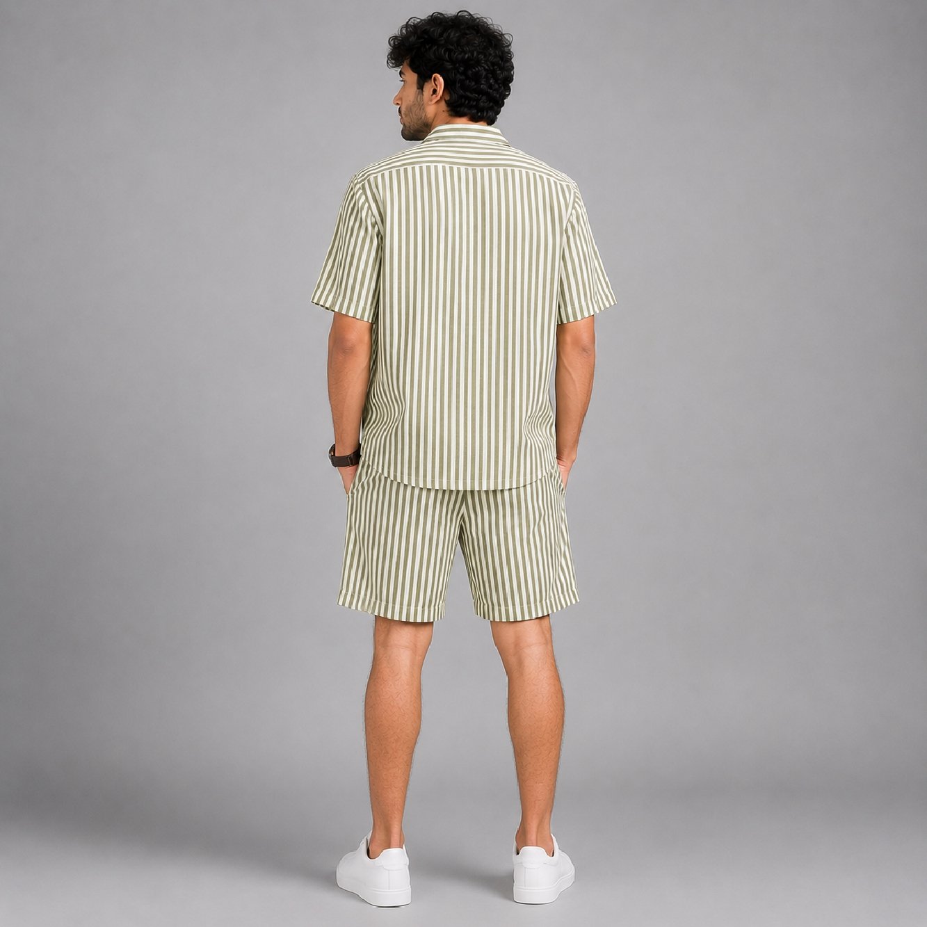 IBEN Green & White Stripped Co-ord Set - Image 3