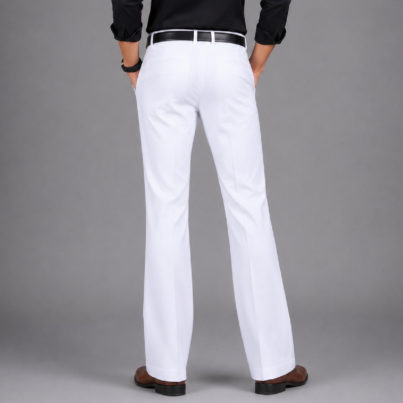 IBEN Formal White Boot Cut Pant - Image 3