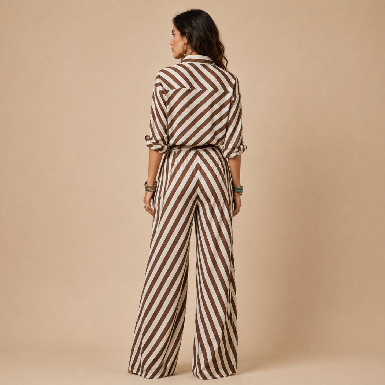 IBEN Brown & White Co-ord Set - Image 4