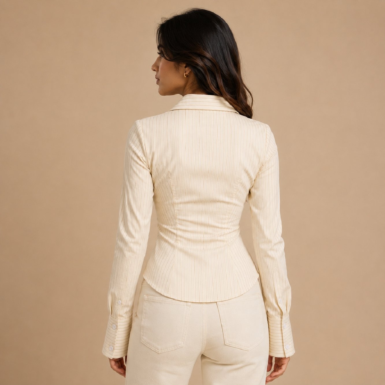 IBEN Ivory Sculpt Ribbed Shirt - Image 3