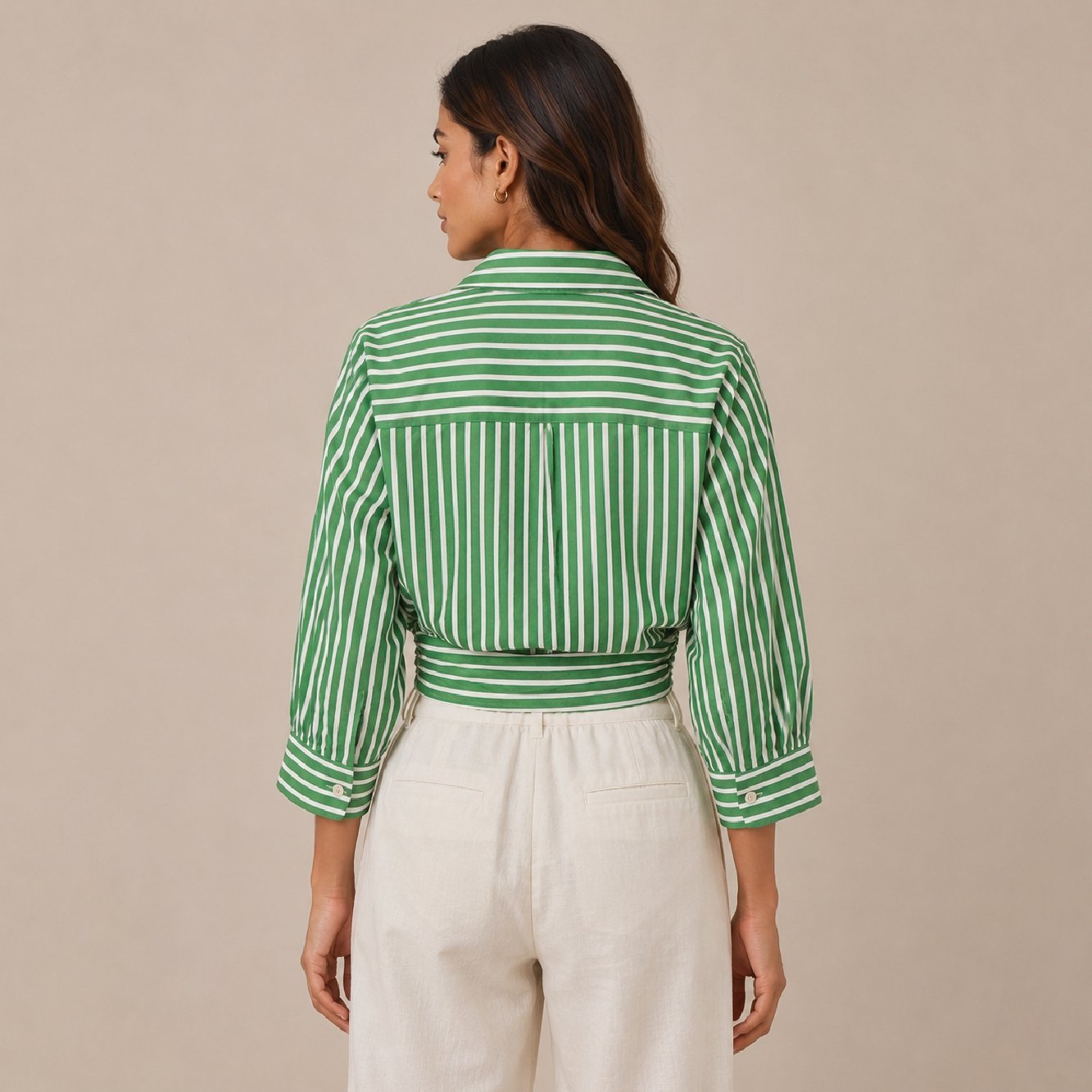 IBEN Green Striped Shirt - Image 3