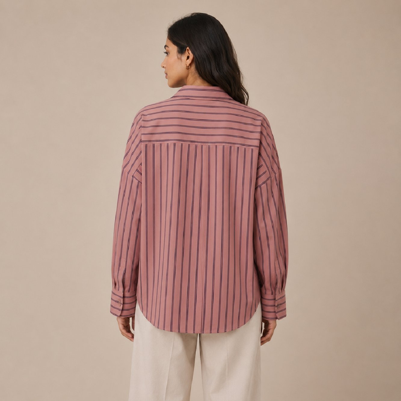 IBEN Dusty Rose Striped Shirt - Image 3