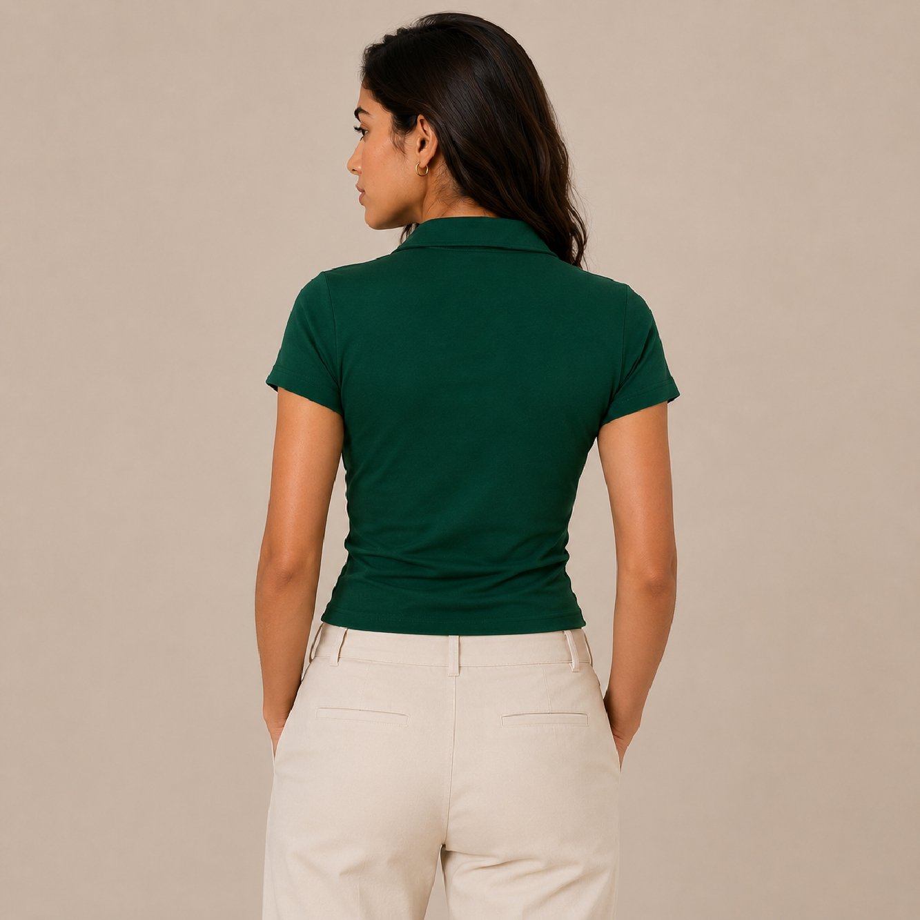 IBEN Forest Green Polo Top - Image 3