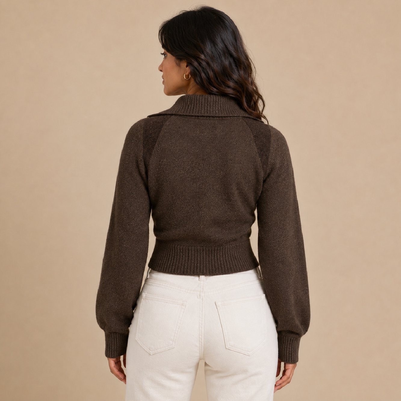 IBEN Cocoa Zip Knit Pullover - Image 3
