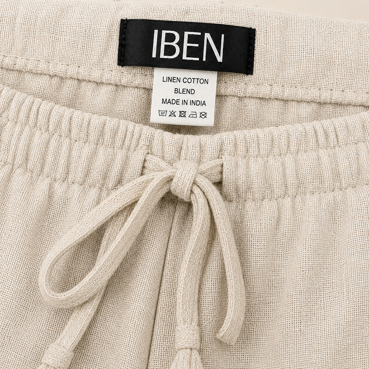 IBEN Beige Linen Trouser - Image 4