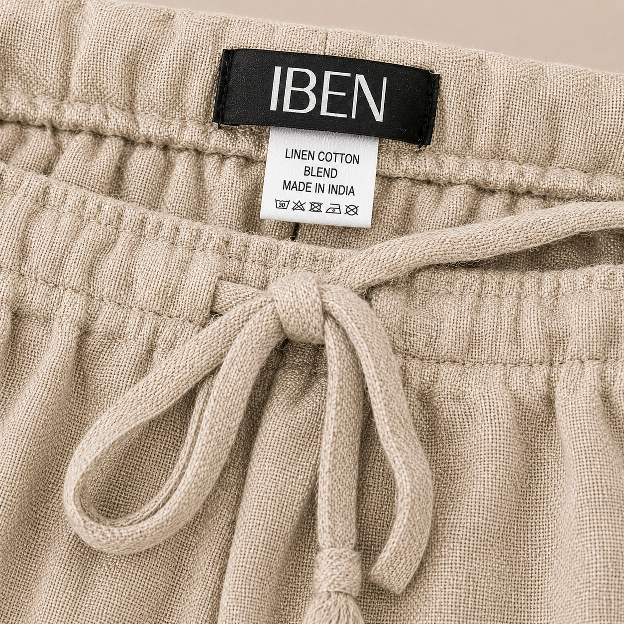 IBEN Off-White Linen Trouser - Image 4